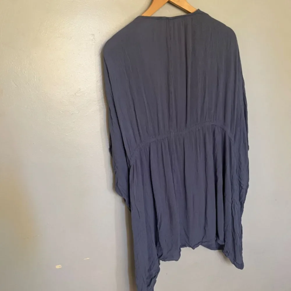 Elan Women’s One Size Kimono Cardigan – Slate Blue Boho Cover-Up